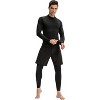 Anna-Kaci Active Men's Long Sleeve Compression Shirt with Contrast Stitching and Athletic Fit - 3 of 4