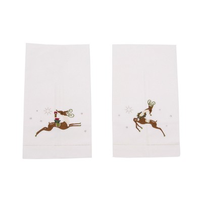 C&F Home Deer with Wreath Kitchen Towel