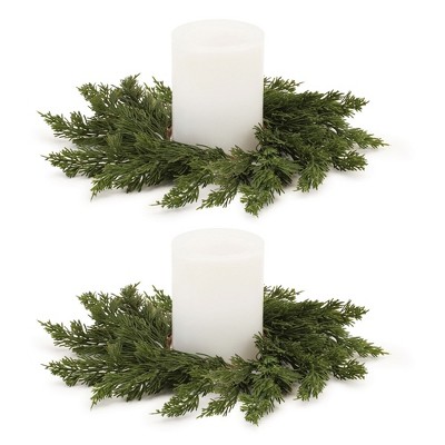 Pine Candle Ring (Set of 2)