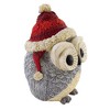 Roman 8.75 In Pudgy Owl With Santa Hat Hoot Wise Bird Garden Figurines - 2 of 3