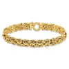 Black Bow Jewelry Hollow 8mm Byzantine Chain Bracelet in 14k Yellow Gold, 7.5 Inch - 3 of 4