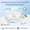 Itopfox Ergonomic Memory Foam Cervical Neck Pillow for Pain Relief, Contour Support for Back, Side, Stomach Sleepers, Odorless, Grey and White - 2 of 4
