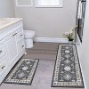 TOBILI Kitchen Rugs Sets 2 Piece,Non Slip Kitchen Rugs and Mats Non Skid Washable, Bohemian Kitchen Floor Mat Farmhouse for Hallway Entryway,gray - 4 of 4