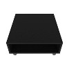 Avondale Coffee Table in Melamine with Open Storage, Black - 3 of 4
