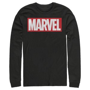 Men's Marvel Classic Bold Logo Long Sleeve Shirt - 1 of 3