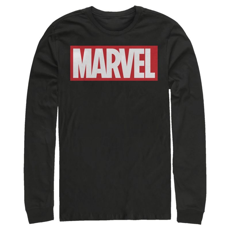 Men's Marvel Classic Bold Logo Long Sleeve Shirt, 1 of 4