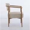 Kumasinova 24.8" Wide Dining Chairs,Upholstered Chairs with Wood Grain Metal Frame,Foam Back,Plush Armchair for Living Room,Bedroom,Dining Room - 3 of 4