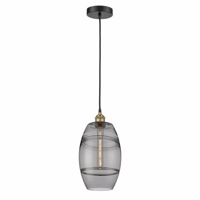Vaz - 1 Light Cord Hung Mini Pendant In Industrial Style-9.88 Inches Tall and 8 Inches Wide