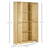 67" Pinewood Kitchen Pantry Storage Cabinet, Freestanding Cabinets with Doors and Shelves - 3 of 4