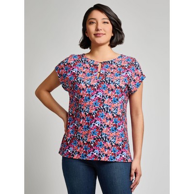 Jones New York Extended Shoulder Pullover Top