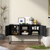 NicBex Minimalist Sideboard Cabinet with 2 Doors Modern Freestanding Buffet Cabinet with Storage for Kitchen,Living Room,Black - 2 of 4