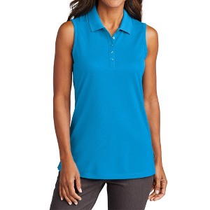 Mafoose Women's Dry Zone Moisture-Wicking UV Micro-Mesh Sleeveless Polo Shirt - 1 of 4