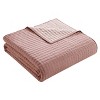 VCNY 3pc King Home Embroidered Pick Stitch Microfiber Quilt Set Rose Pink - 4 of 4