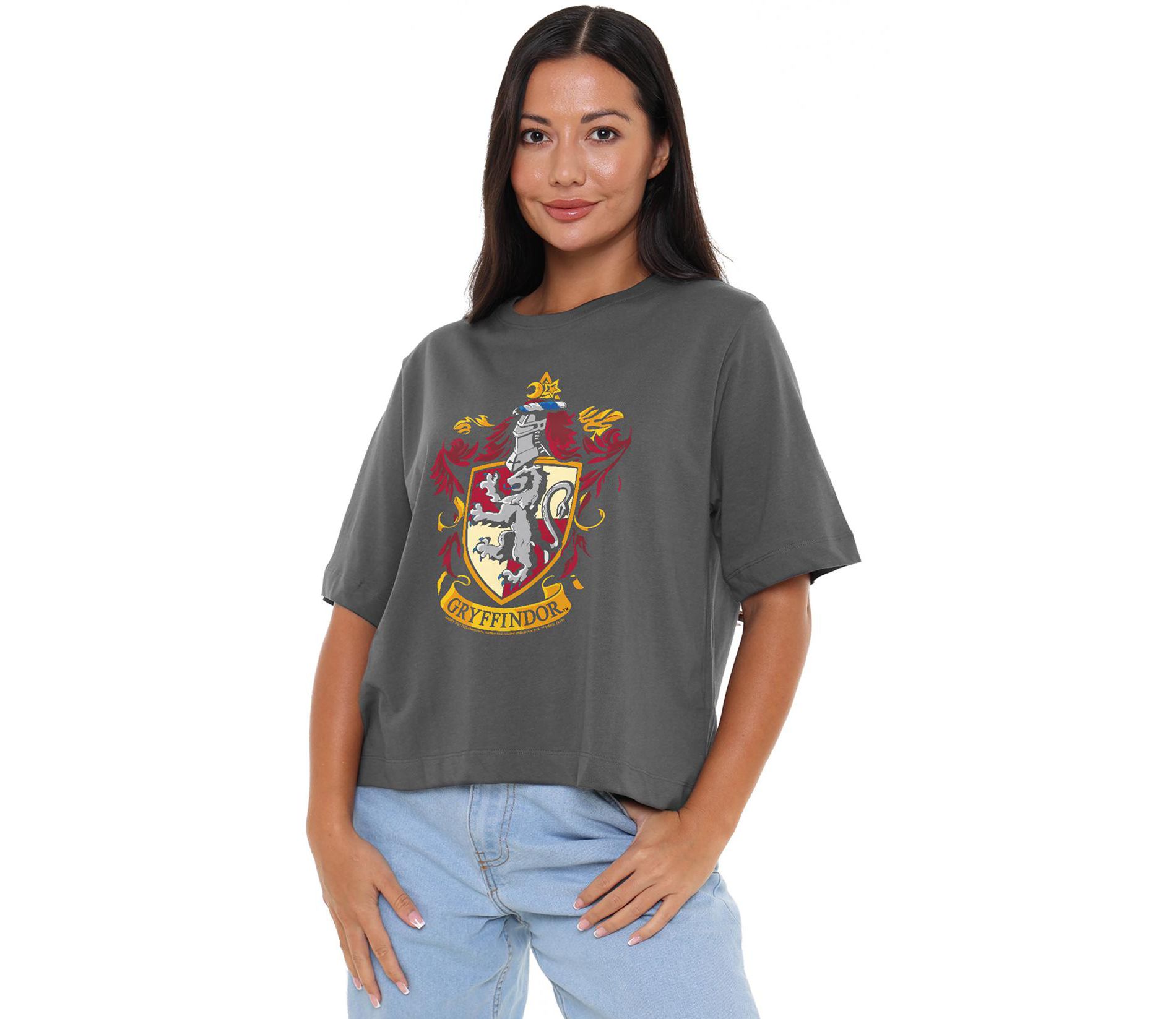 Women's Harry Potter Gryffindor Crest Boxy Cropped T-Shirt