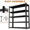 VYNXARIA 59" Wide Black Metal Shelving Unit with 5 Removable Dividers - Heavy-Duty Storage for Garage, Kitchen, and Office - 4 of 4