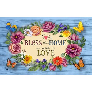 Briarwood Lane Spring Doormat 30x18 Indoor Outdoor Bless This Home With Love For Spring Doormat - 1 of 4
