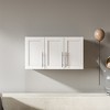 OUTSUPPLY White Stackable Wall Mounted Storage Cabinet, Adjustable Shelves, Multi Functional Use - 2 of 4