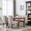 Mid-Century Modern Upholstered Dining Chairs Set of 2 with Nailhead Trim and Solid Wood Legs for Kitchen or Dining Room-Baofuwish - 3 of 4
