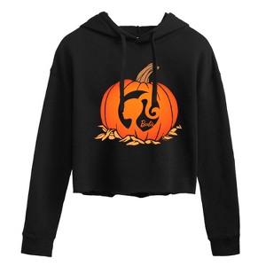 Women's - Barbie - Pumpkin Logo Cropped Graphic Hoodie - 1 of 3