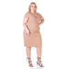 Plus Size Short Sleeve V-Neck Faux Wrap Dress - 24seven Comfort Apparel™ - 2 of 4