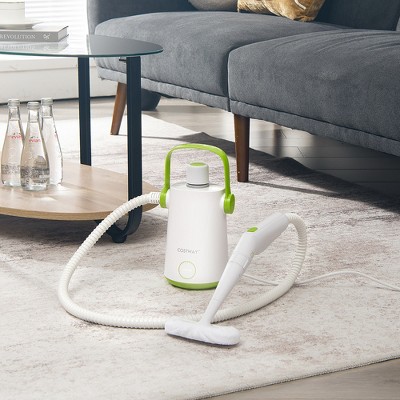 Costway 1000W Green and White Portable Hand-held Steam Cleaner with Accessories