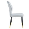 CAVINAS Modern PU Leather Dining Chair, Kitchen Side Chair with Curved Back and Metal Legs - 3 of 4