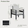 Bestier Outdoor  Aluminum Patio Chair with Heatproof Armrest - 3 of 4