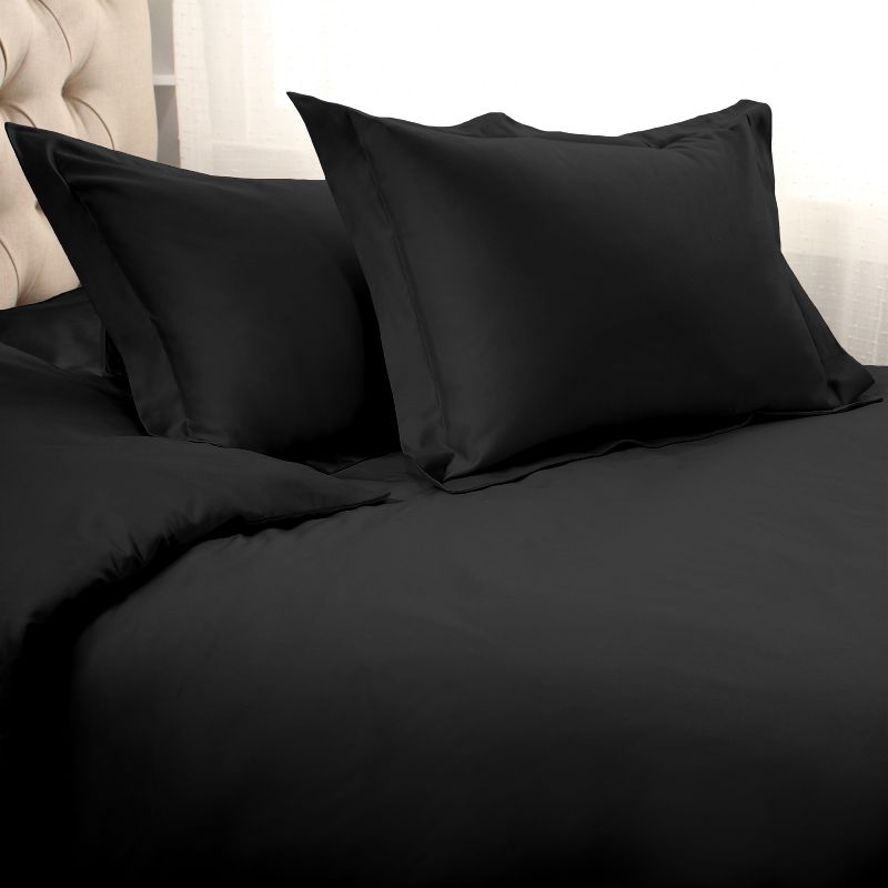 1500-Thread Count Cotton Solid Duvet Cover and Sham Set by Blue Nile Mills, 2 of 6
