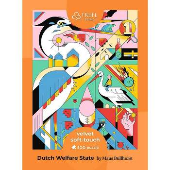 Trefl UFT Prime Velvet Dutch Welfare State 500pc Puzzle: Unique Shape, Eco-Friendly Packaging, Creative Thinking
