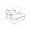 NicBex 56.33" Corduroy Single Sofa Chair with a Ottoman & 2 Toss Pillows, Deep Seat Couch for Living Room, Modular Sectional Sofa - 3 of 4