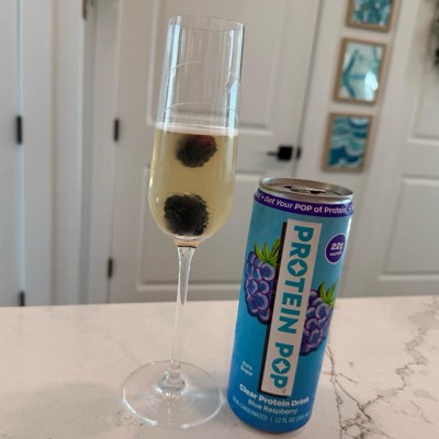 Protein Pop Blue raspberry Clear Protein Drink 12oz : Target