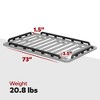 Yakima 76 by 65 Inch Aluminum LockNLoad Perimeter Raised Rail Kit for Roof Rack Fits Most T Slot Equipped Platforms, Black, 4 Rails - 2 of 4