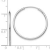 Black Bow Jewelry 1.5mm, 14k White Gold Endless Hoop Earrings, 26mm (1 Inch) - image 3 of 4