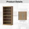 SpassWay Modern Wooden Decorative Combination Storage Cabinet Doorless Versatile for Entryway Living Room Hallway Black/Natural Wood - 4 of 4