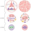 Pajama Slumber Party - Girls Sleepover Birthday Party Favor Kids Stickers -  16 Sheets - 256 Stickers