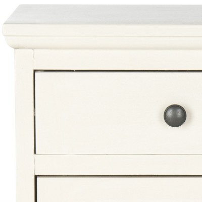 Transitional Hector White Pine Slim Storage Cabinet with Drawer