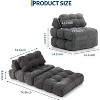 Folding Sofa Bed, Convertible Sleeper Chair with Pillow Foldable Mattress with Back Support, Boneless Fold Out Chair Bed Comfy Floor Sofa Lounge - 2 of 4