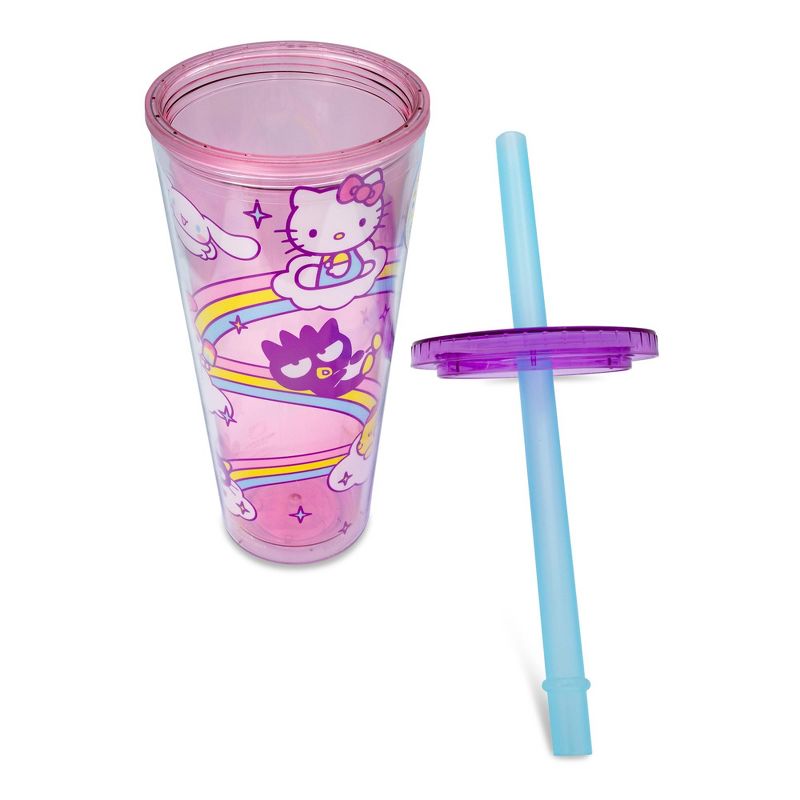 Silver Buffalo Sanrio Hello Kitty and Friends Carnival Cup With Lid and Straw | Holds 24 Ounces, 3 of 7