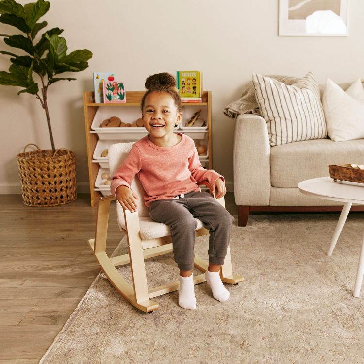 ECR4Kids Bentwood Rocking Chair with Cushion, Natural : Target