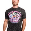 Five Nights At Freddy's Mega PizzaPlex Chibi Group Shot Men's Black Mineral Wash Oversized Crew Neck Short Sleeve T-shirt - 4 of 4