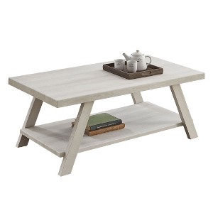 NicBex Modern Rectangle Wood Coffee Table Set of 3 with Open Storage Shelf for Living Room and Bedroom - 1 of 4