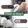 Unique Bargains Kitchen Hotel Indicating Clean Dirty Sign Oval Dishwasher Magnet Dark Brown - 3 of 4