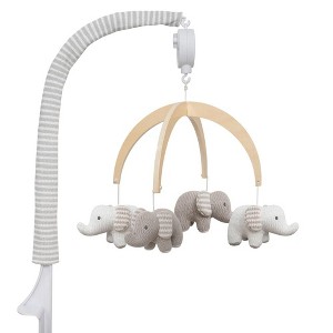 Living Textiles - Musical Mobile - Elephant Heritage, Gray - 1 of 4