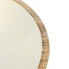 Gibson Home 12 Inch Enameled Mango Wood Serving Bowl in Brown and White - 4 of 4