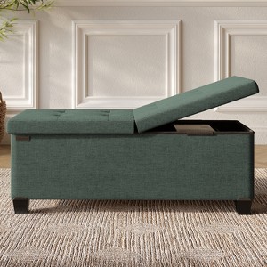 StorageBud Storage Ottoman for Bedroom End of Bed, Fabric Storage Bench, Large Storage Ottoman Bench, Entryway Bench with Storage - 1 of 4