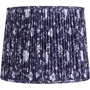 Springcrest Sally Deep Blue Floral Pleated Lamp Shade 13x15x12 - 1 of 4
