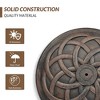 Elevon 35 Pound Round Outdoor Umbrella Base for Garden and Patio, Bronze - 4 of 4