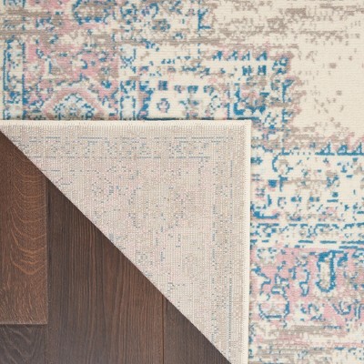 Elegance Medallion White Synthetic 6' x 9' Area Rug