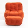 Sapphtopaz Comfortable Bean Bag Chair Lazy Sofa Chair Bean Bag Chairs for Adults with Memory Foam and Ottoman Accent Chair for Living Room, Bedroom - 4 of 4