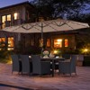 Tangkula Set Of 11 Patio Dining Set w/ 15ft Double-Sided Patio Umbrella (Base Included) - 4 of 4
